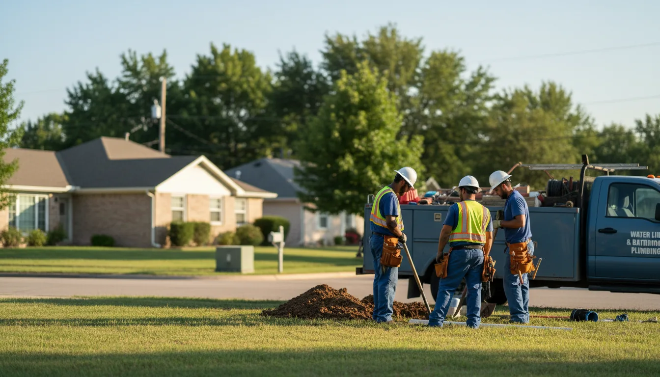 Residential water line and bathroom plumbing service in Baroda, MI